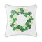 Clover Wreath Applique 18 X 18 Inch Throw Pillow St. Patrick's Day Decorative Accent Covers For Couch And Bed